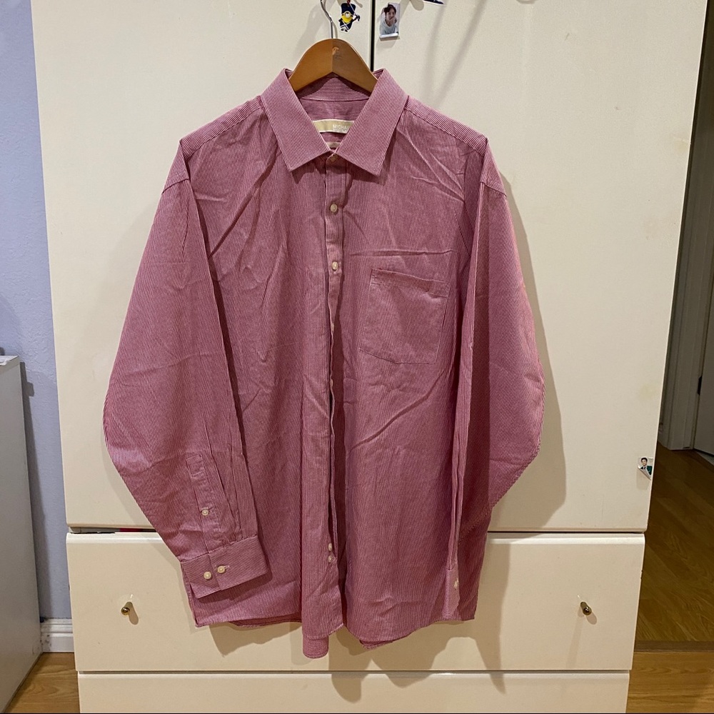 Michael kors red and white checkered shirt